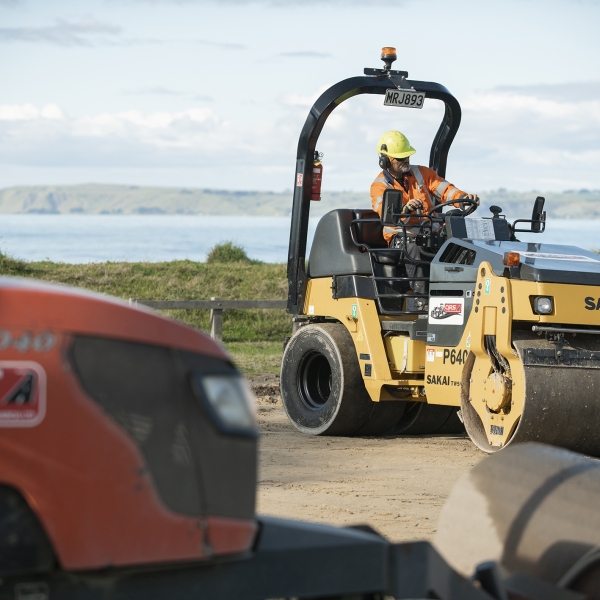 Road maintenance crew